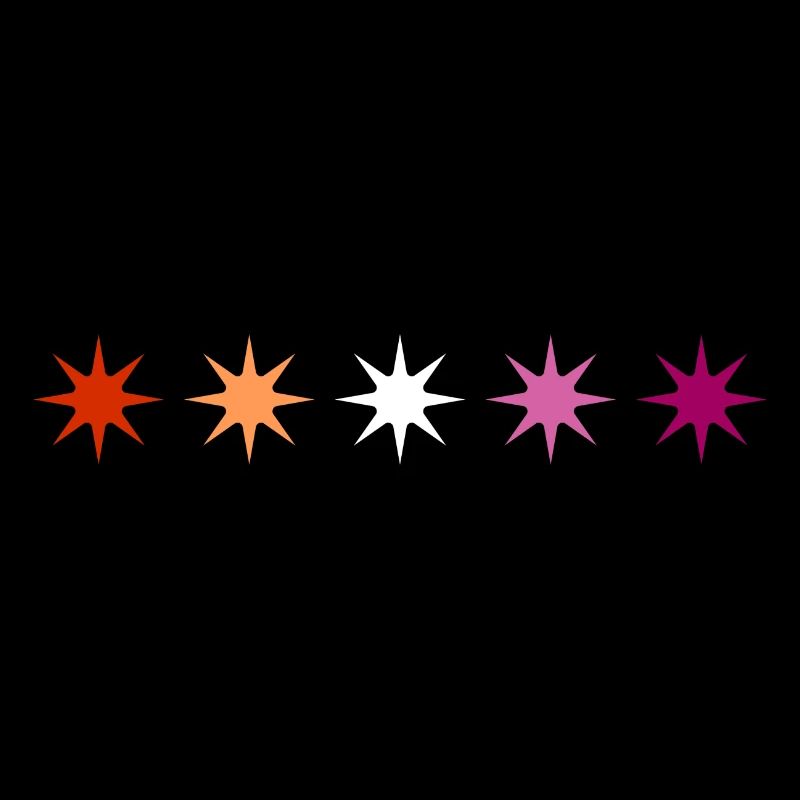Subtle Lesbian Pride stars