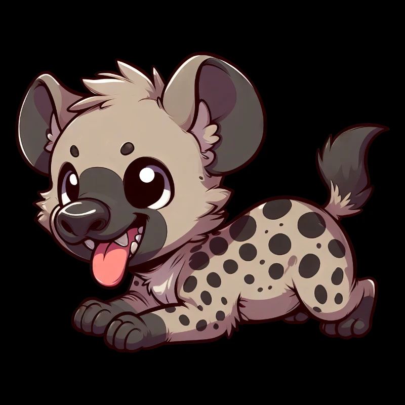 Süße Hyäne Comic Cartoon Design