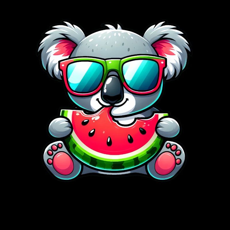 Koala Watermelon Summer Motif