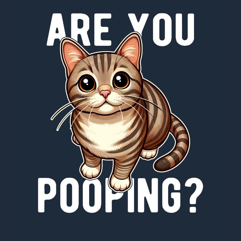 Est-ce que tu fais caca ? Drôle de chat