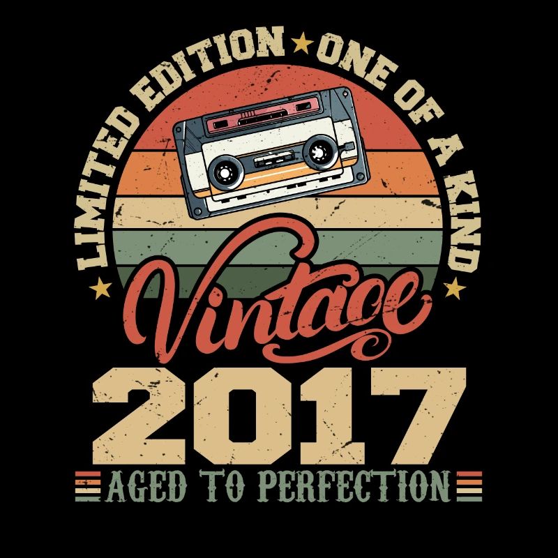 Vintage 2017 Cadeau D'anniversaire Retro 2017