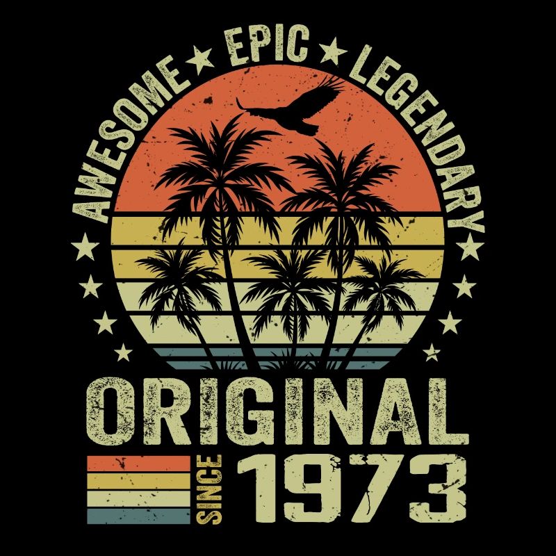 Fête D'anniversaire 1973 Millésime 1973 Rétro 1973