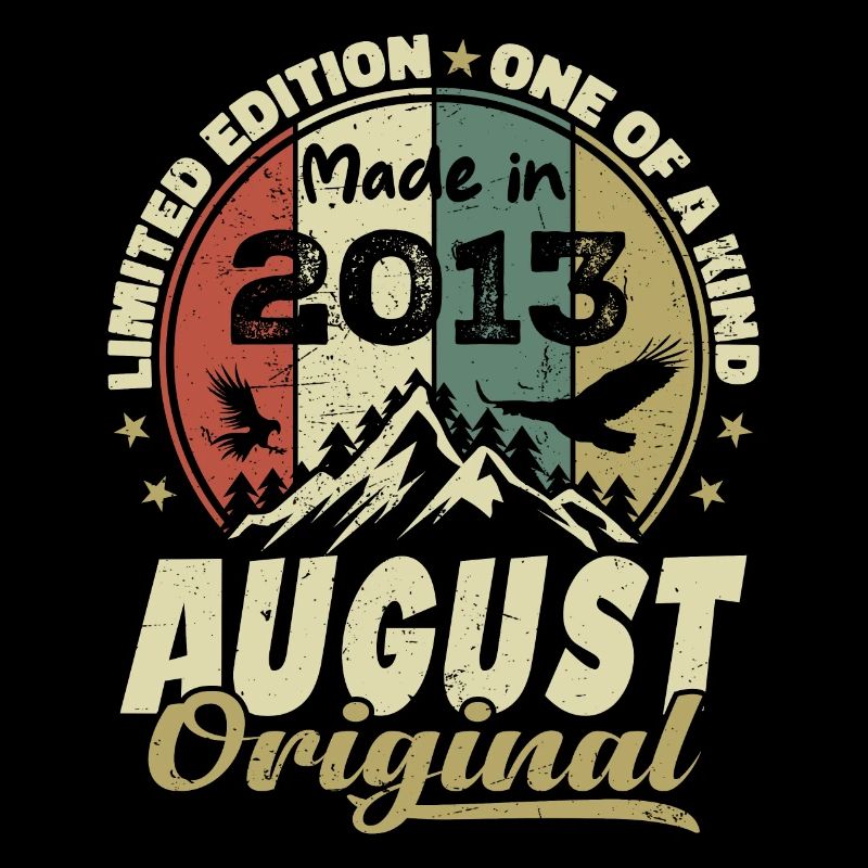 August 2013 Vintage 2013 August Birthday Gift
