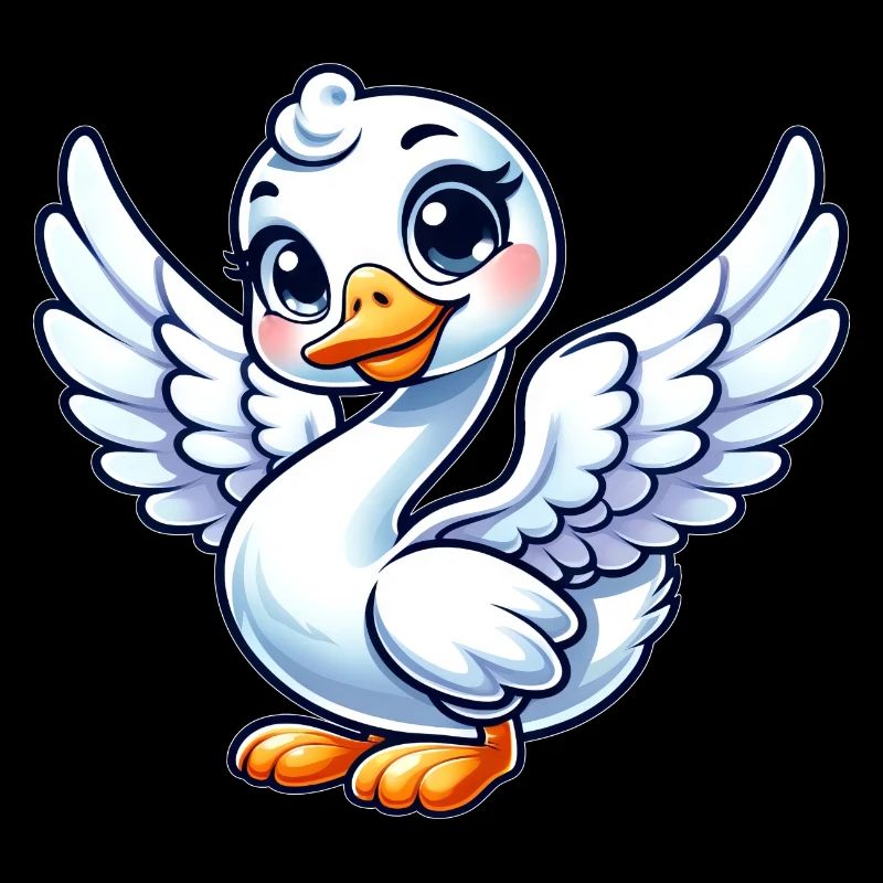 Weißer Schwan Engel mit Flügeln