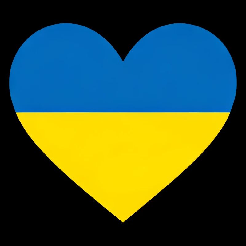 ukraine Herz Flagge Liebe Freundschaft Frieden