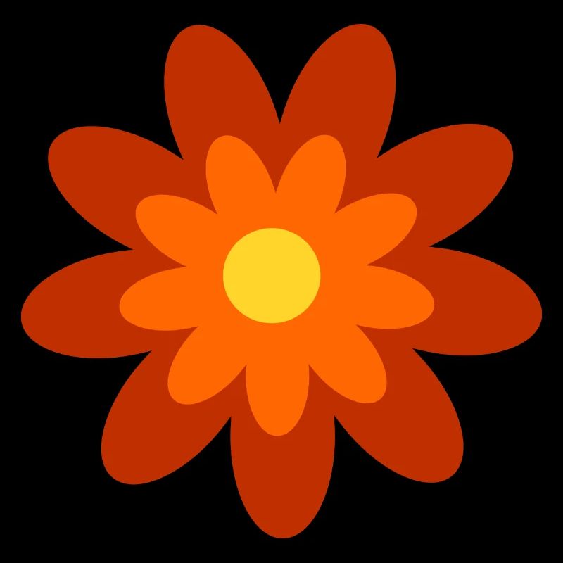 70er Jahre Blume Muster