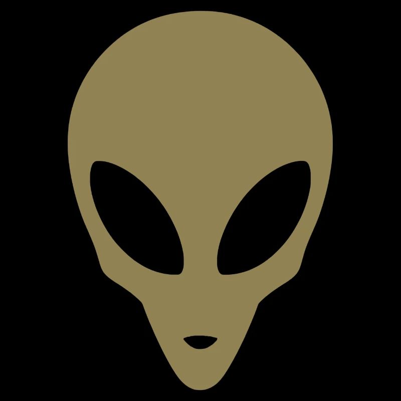 Silhouette eines Alienkopfes