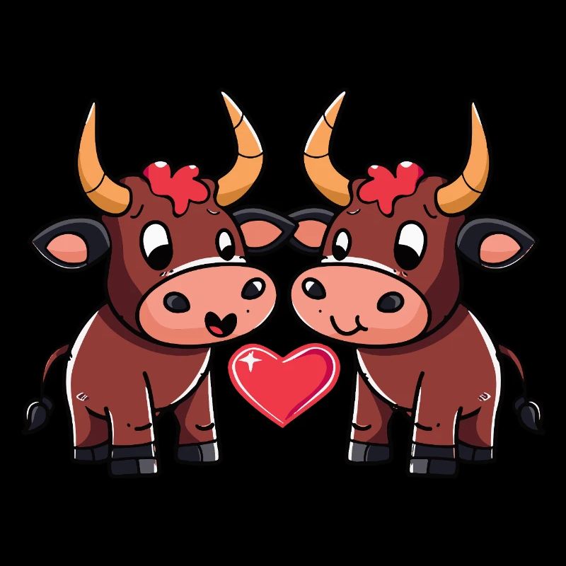 Stier Paar Herz