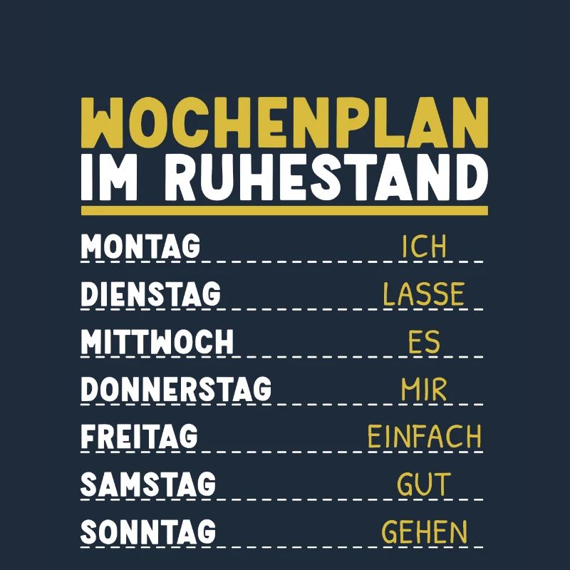 Wochenplan Rentner Ruhestand Personalisierbar Opa