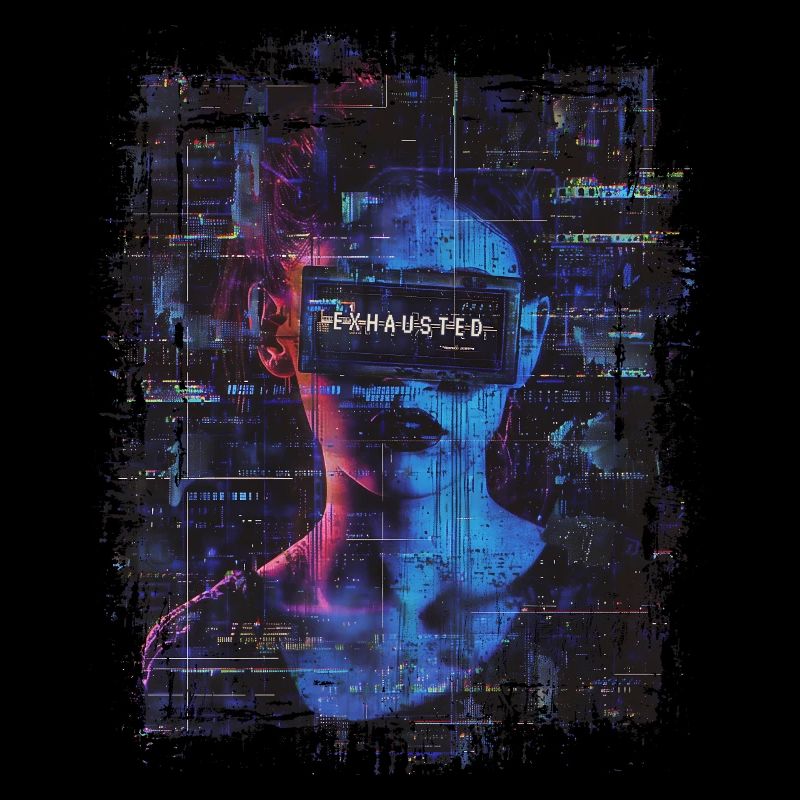 Exhausted Digital Horror Glitchcore Weirdcore