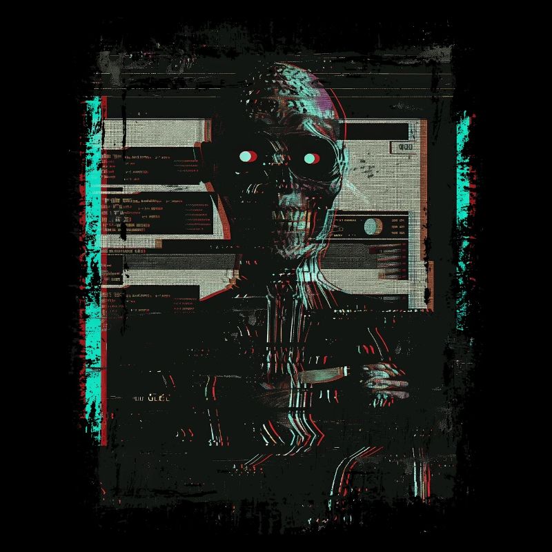 Zombie Digital Horror Glitchcore Grunge Weirdcore