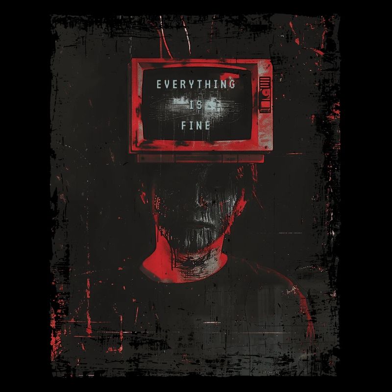 Everything Is Fine Glitchcore Digital Horror