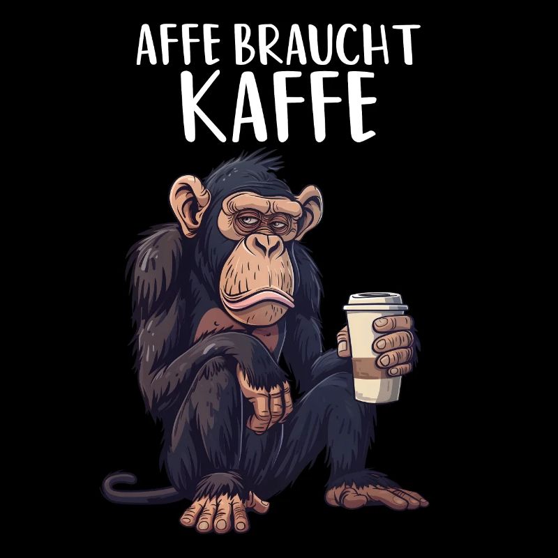 Le singe a besoin de café café matin chimpanzé