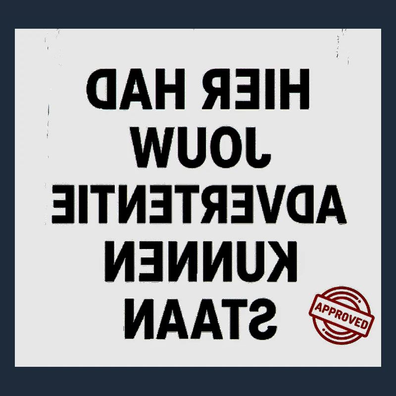 Large Typography with Approval Stamp