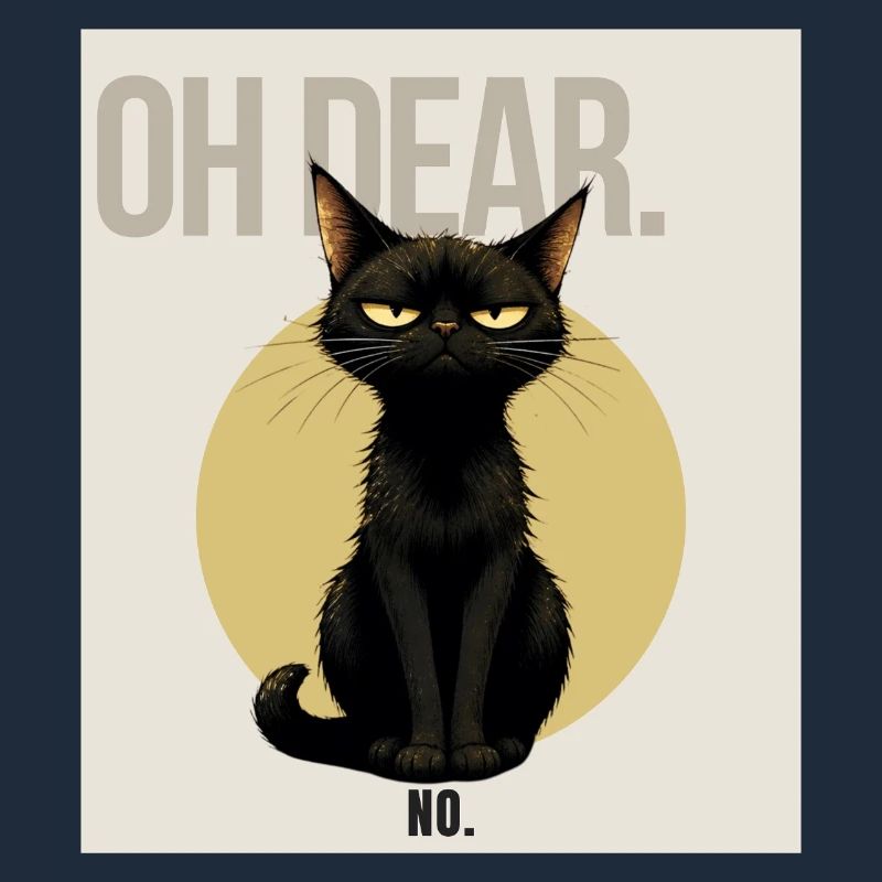 Oh Dear. – Sarcastic Black Cat Design