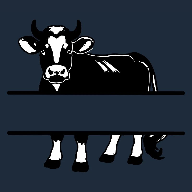 Vache avec espace de texte – Chemise de ferme