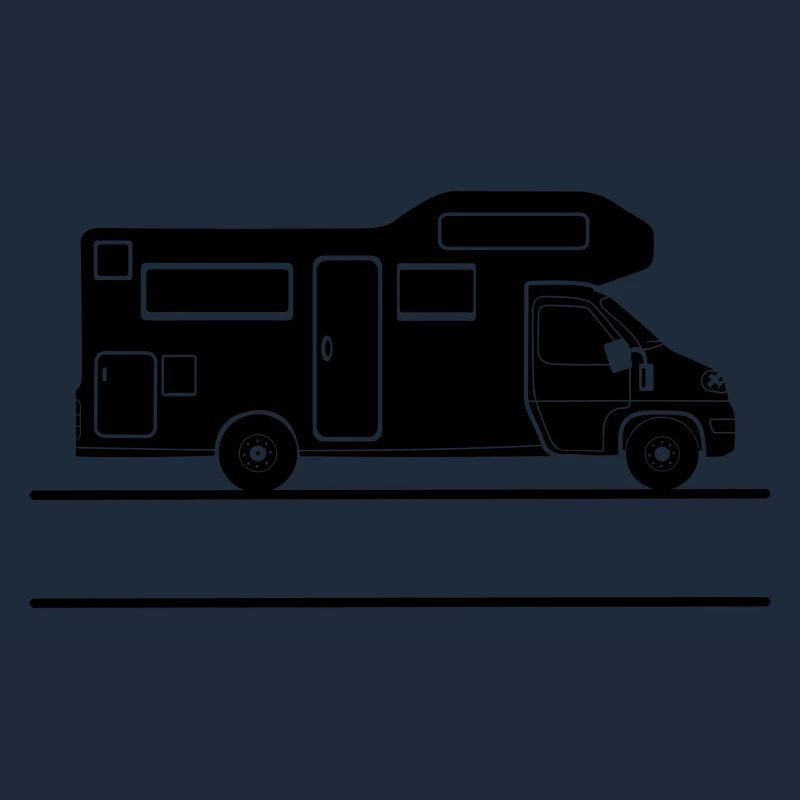 Silhouette de camping-car avec espace de nom