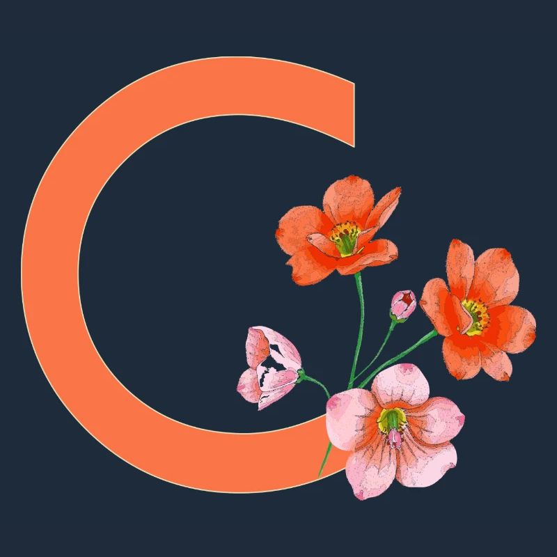 C mit Blumen