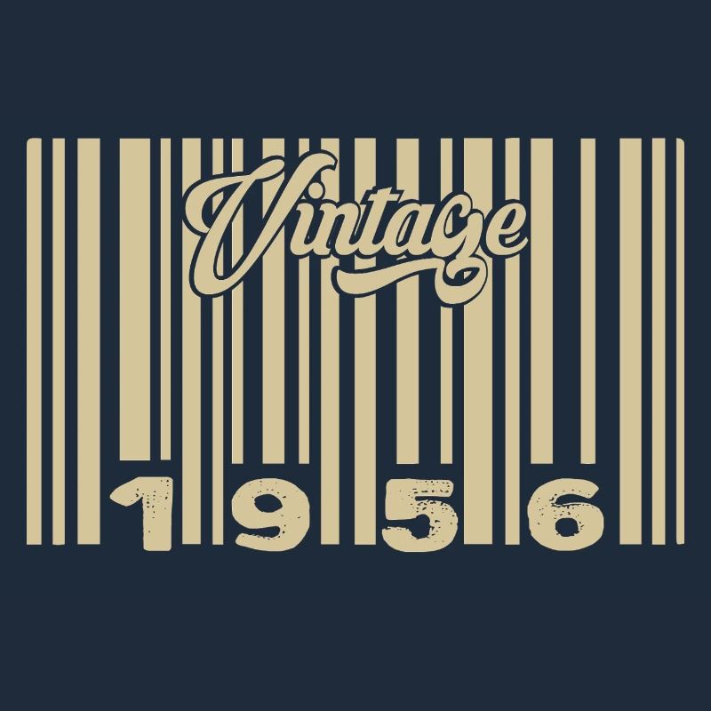 Vintage 1956 Barcode 1956: Year 2025.