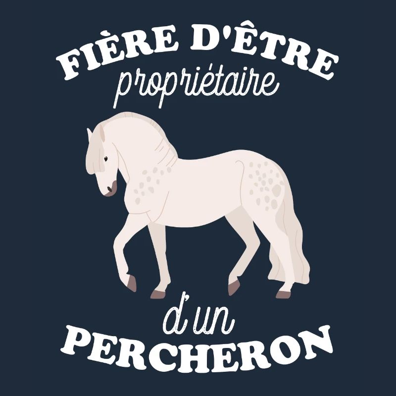 Fière d être pripriétaire d un cheval percheron