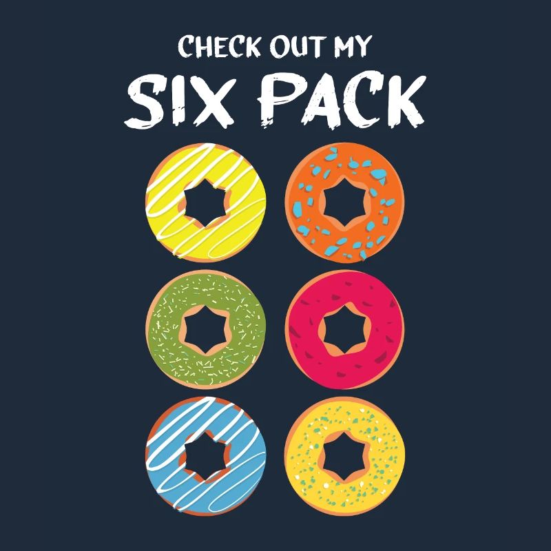 Donut Washboard Abs Six Pack Funny Gift