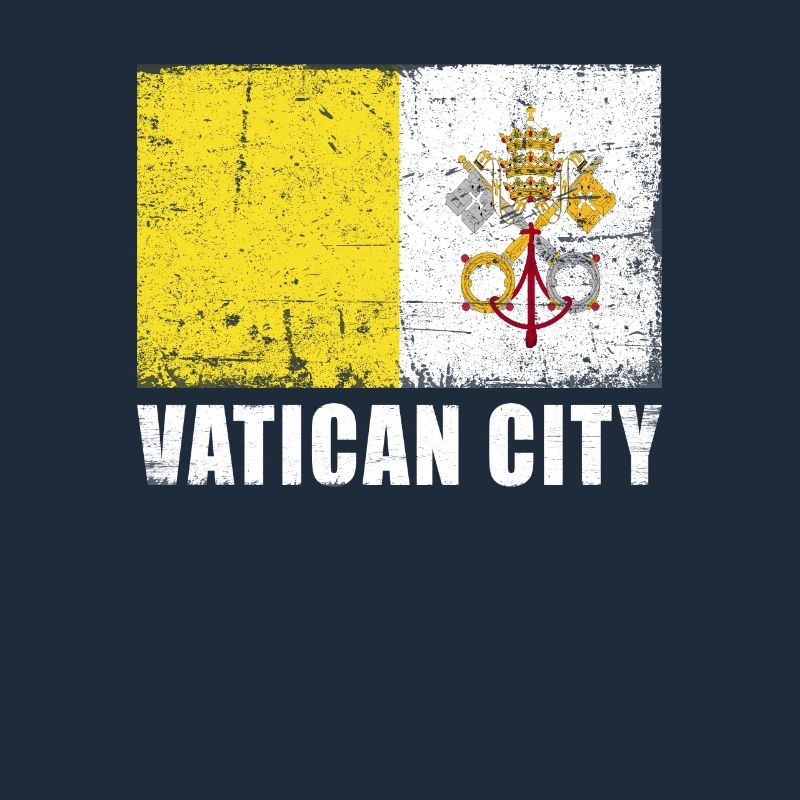 Drapeau de la Cité du Vatican Grunge Drapeau de la Cité du Vatican