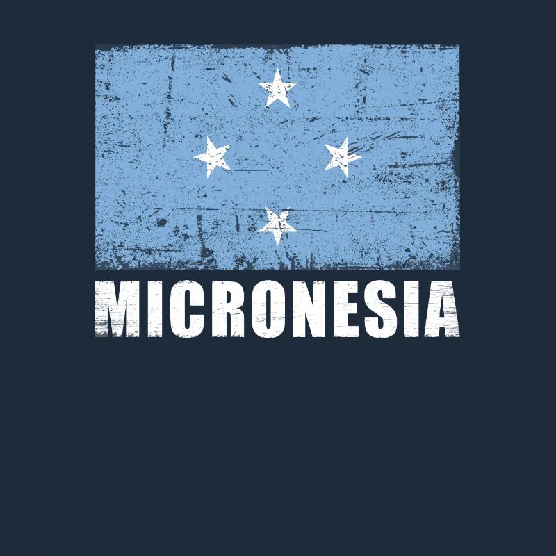 Drapeau de micronésie Grunge Drapeau de Micronésie
