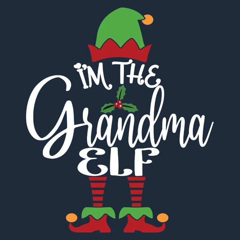 Oma Elf süßes lustiges passendes Weihnachtskostüm