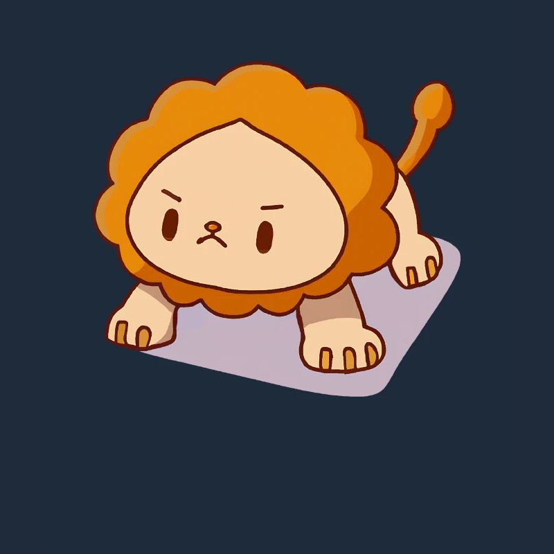 Lion Push-ups Kawaii Strenuous Strong