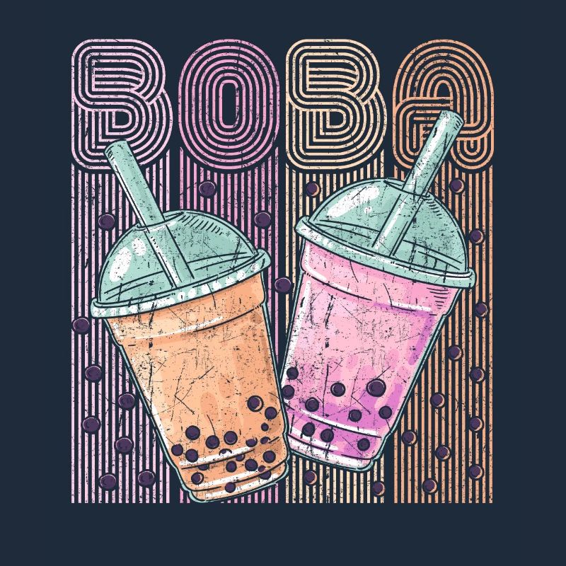 Boba Tea Design Bubbles Bubble Tea Retro Boba