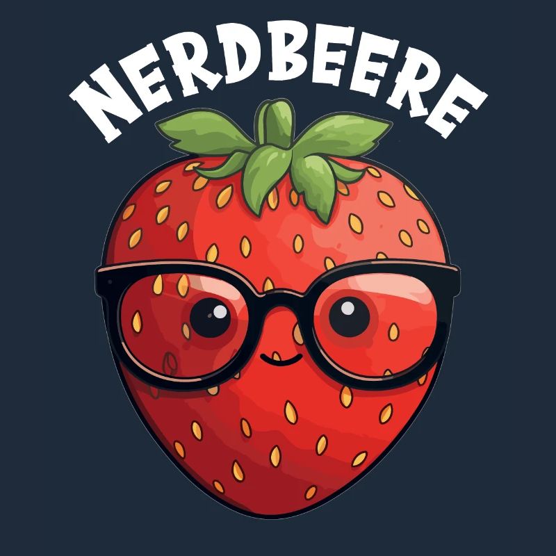 Nerdbeere Junge Mädchen Nerdy Nerd Erdbeere