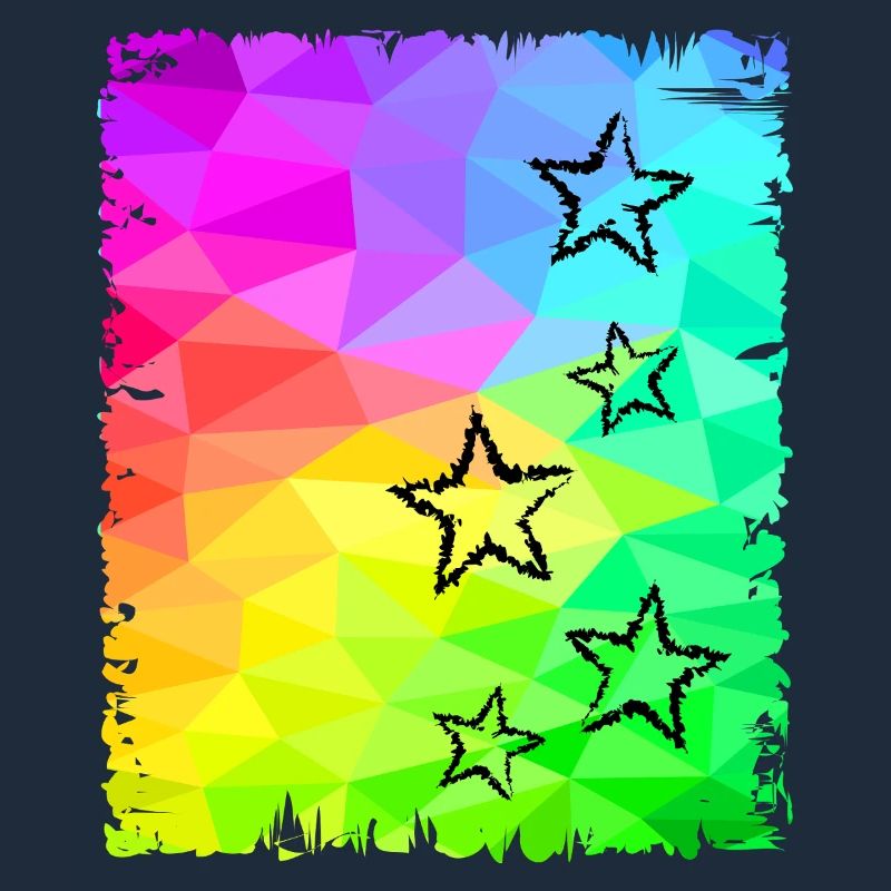 Bunte Sterne Farbverlauf Regenbogenfarben