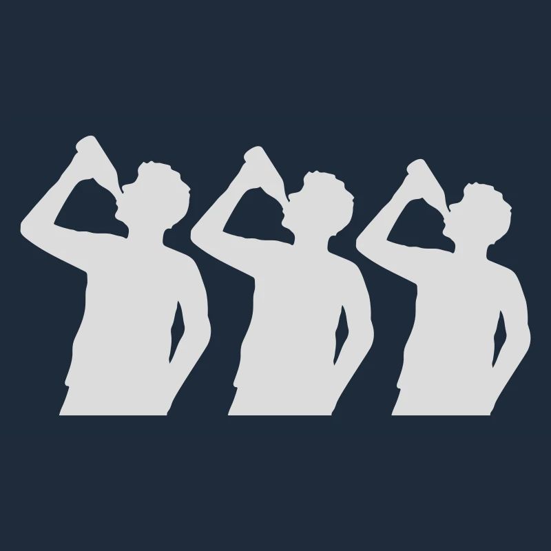 Silhouette 3 Freunde Bier