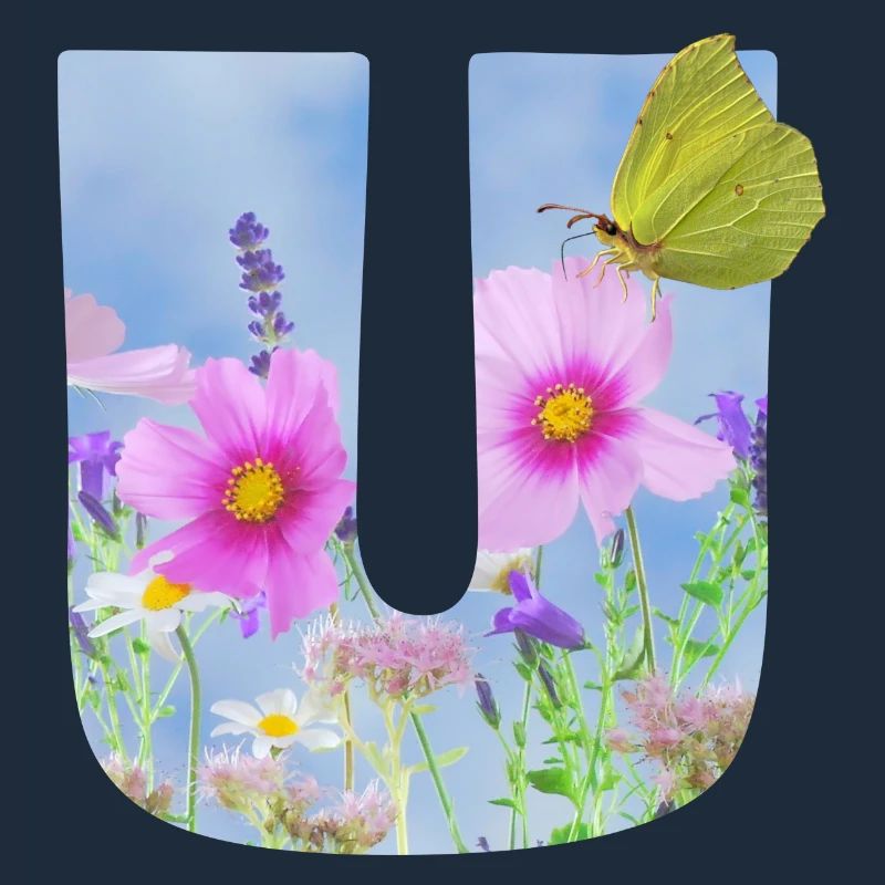 fleurs de printemps papillon u