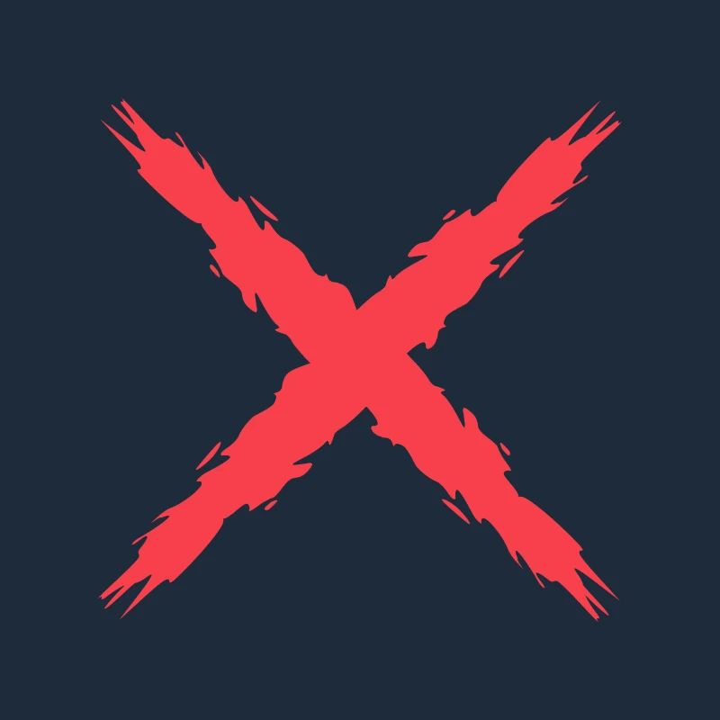 Croix de vecteur de conception rouge