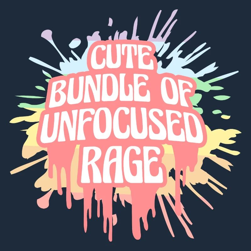 Funny Cute Bundle Of Unfocused Rage Rainbow Goth