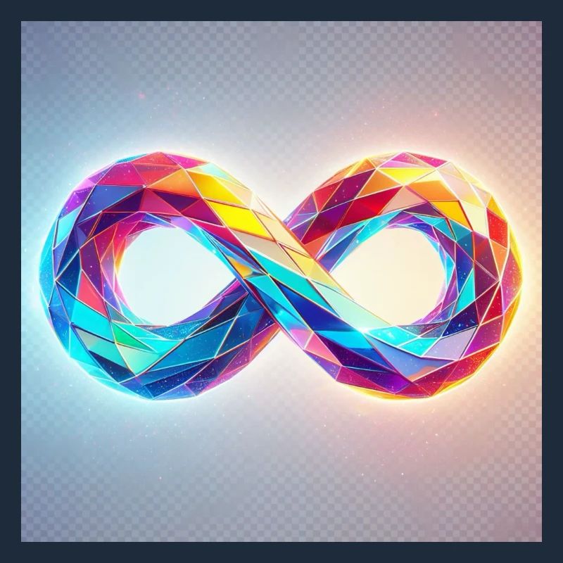 Infinity, prism rainbow