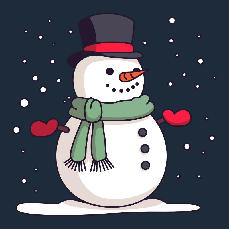 Schneemann mit Hut