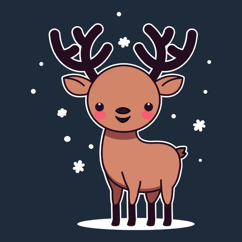 winterlicher Hirsch