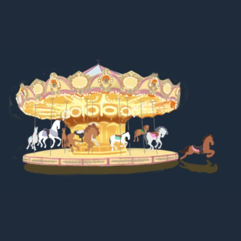 Enchanted Carousel Unisex Illustration