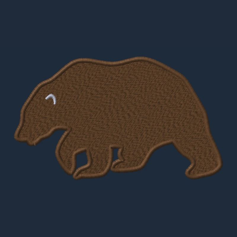 Ours brun brodé