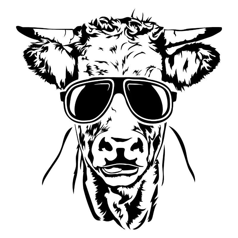 Coole Kuh Brille Ochse Bulle Weide Tier Wilsigns