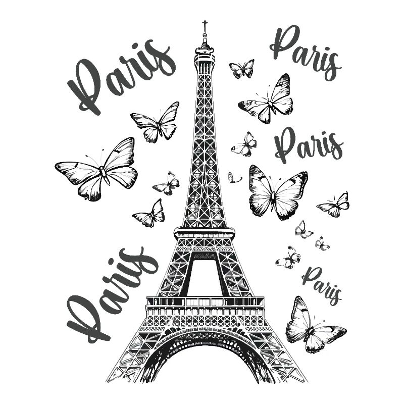 Paris Eiffelturm Frankreich Schmetterlinge Kunst