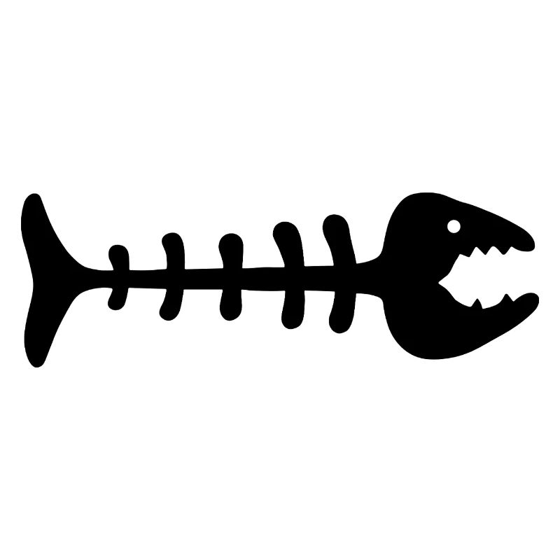Funny Herringbone Skeleton – Cartoon Fish