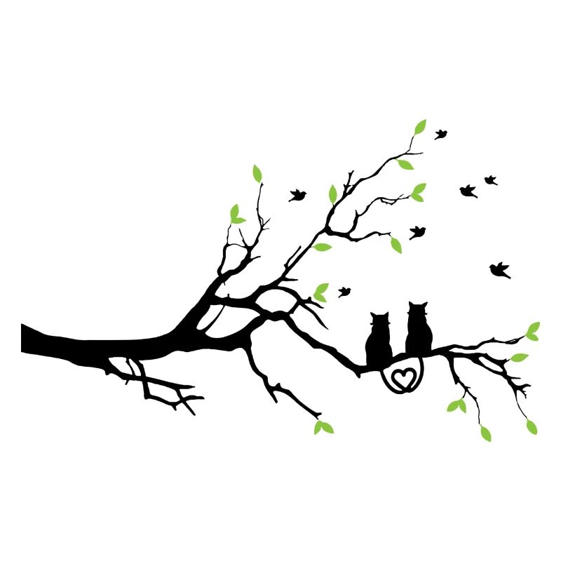 Rameau nocturne à feuilles vertes