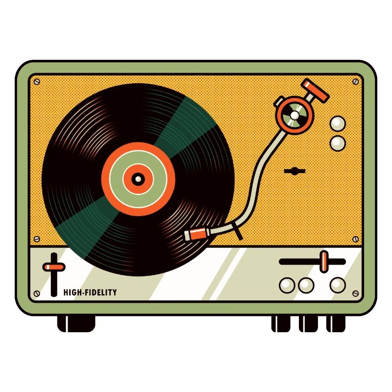 Retro Turntable Vintage Vinyl Record Player