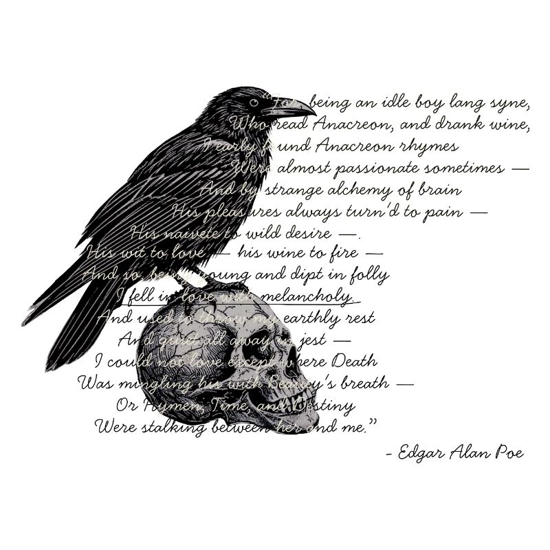 Raven & Skull – Poe Gothic Design