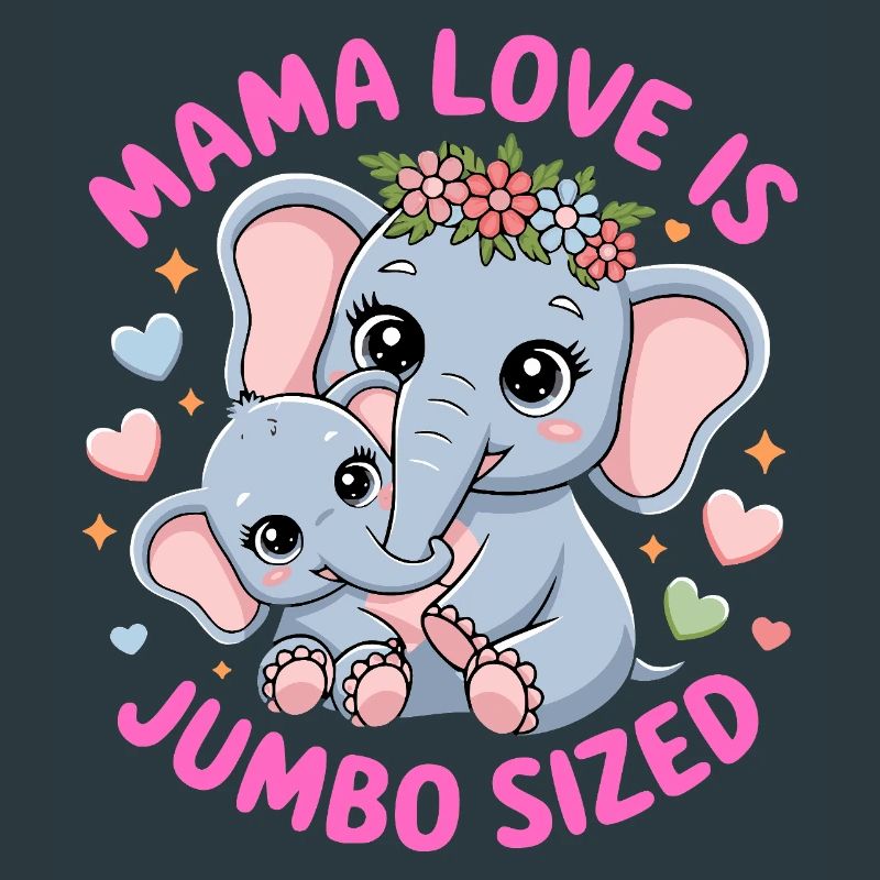 Mama Elefant Shirt Muttertag Geschenk Mutterliebe