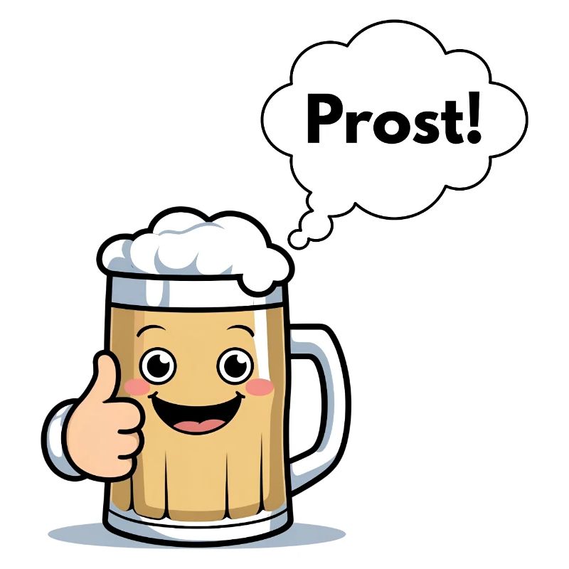 Chope de bière joyeuse « Cheers ! »