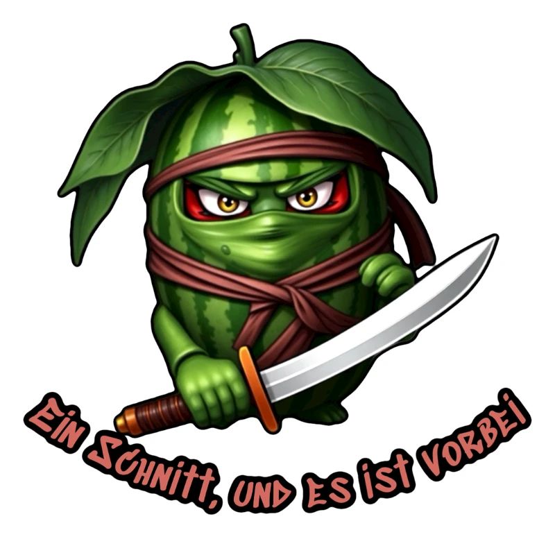 Ninja pastèque avec l’épée